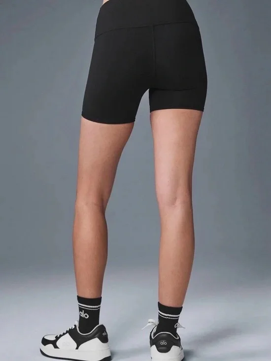 ALO Yoga Black High-Waist Bike Shorts Size S - Picture 7 of 8